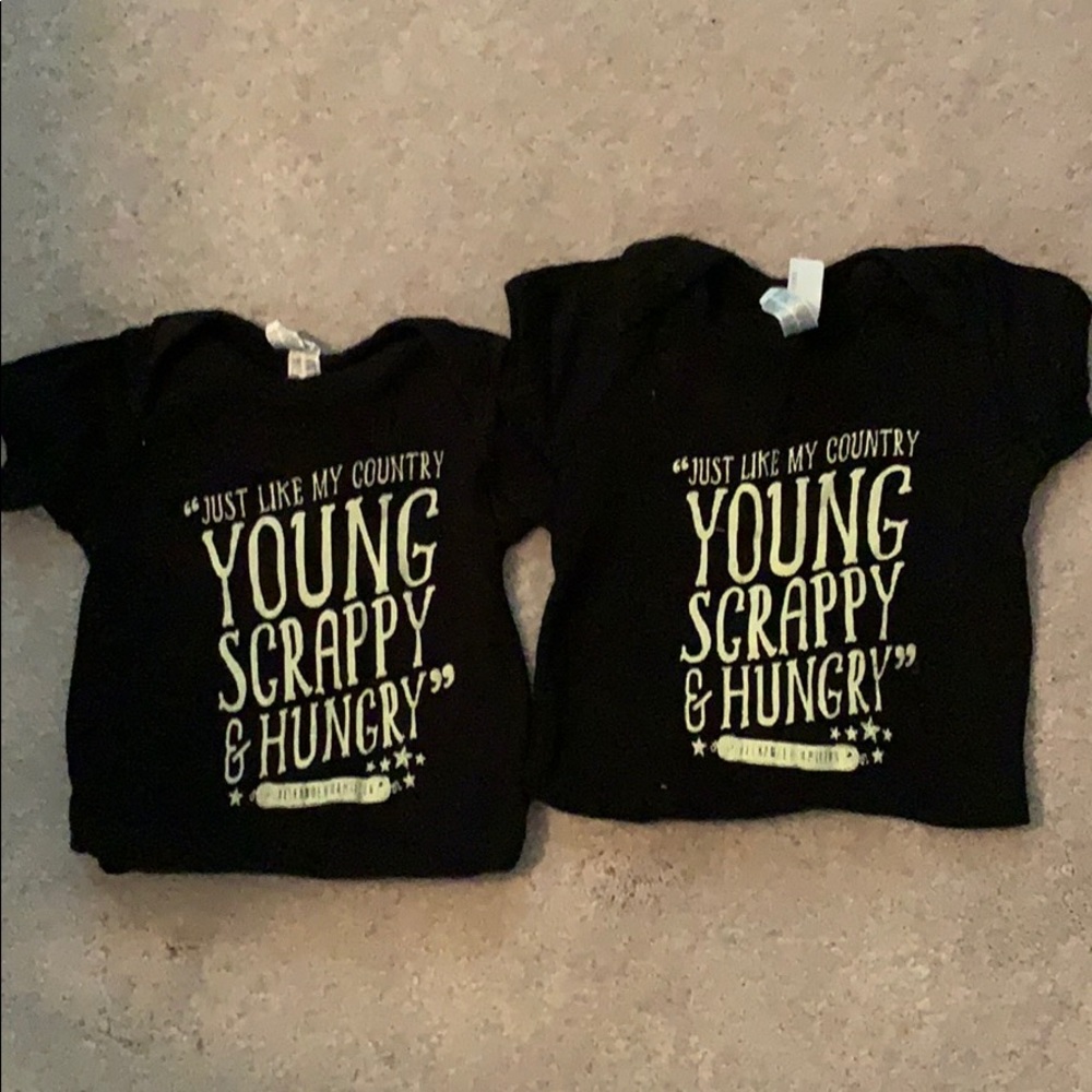 Twins! Hamilton onesies